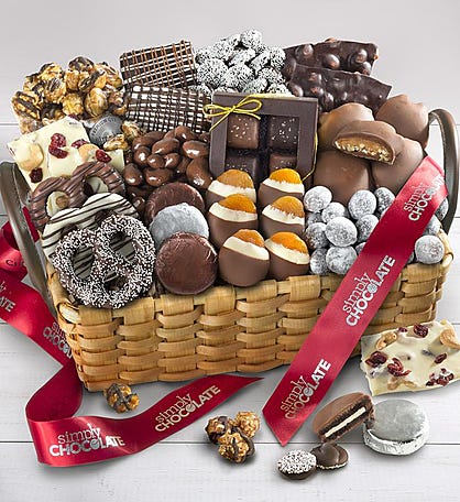 Simply Chocolate® Deluxe Splendid Sweets Basket